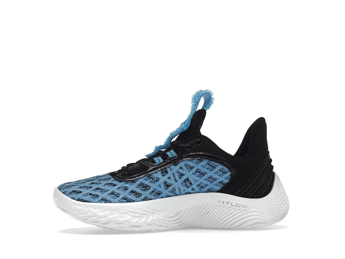Детские кроссовки для баскетбола с принтом Under Armour Curry Flow 9 Sesame Street Cookie Monster (GS), Viral Blue/Black — фото 3