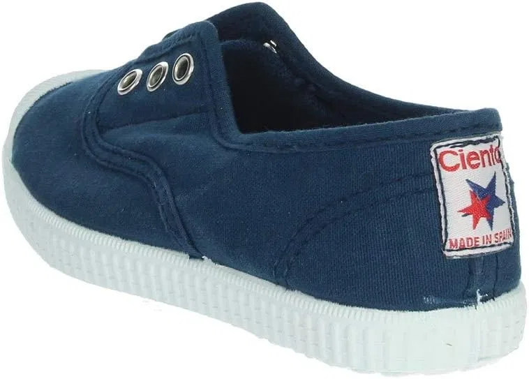 Детские кеды на шнуровке Cienta Kids Canvas Slip On Sneakers For Girls and Boys, Navy — фото 2