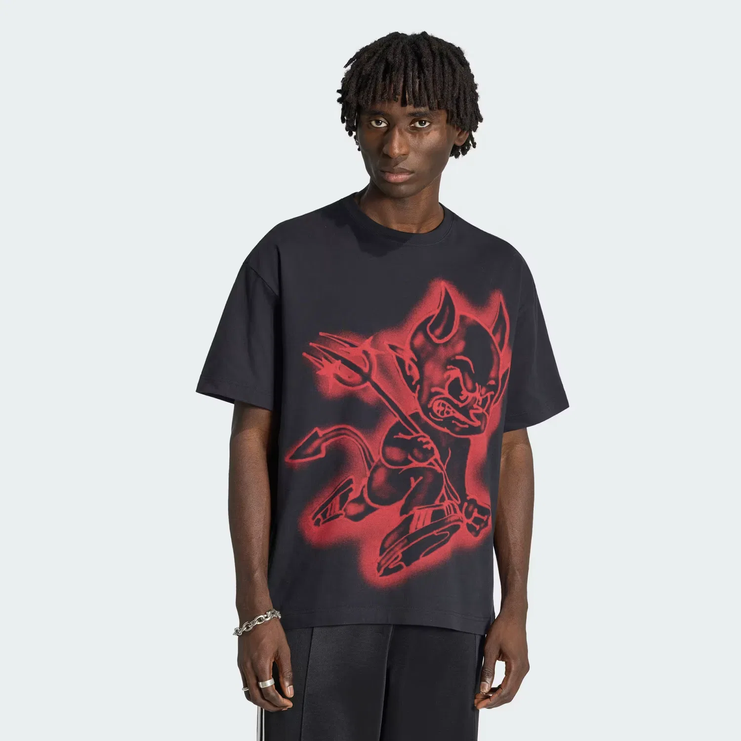 Мужская футболка свободного кроя Airbrush Tee Adidas Originals, черный