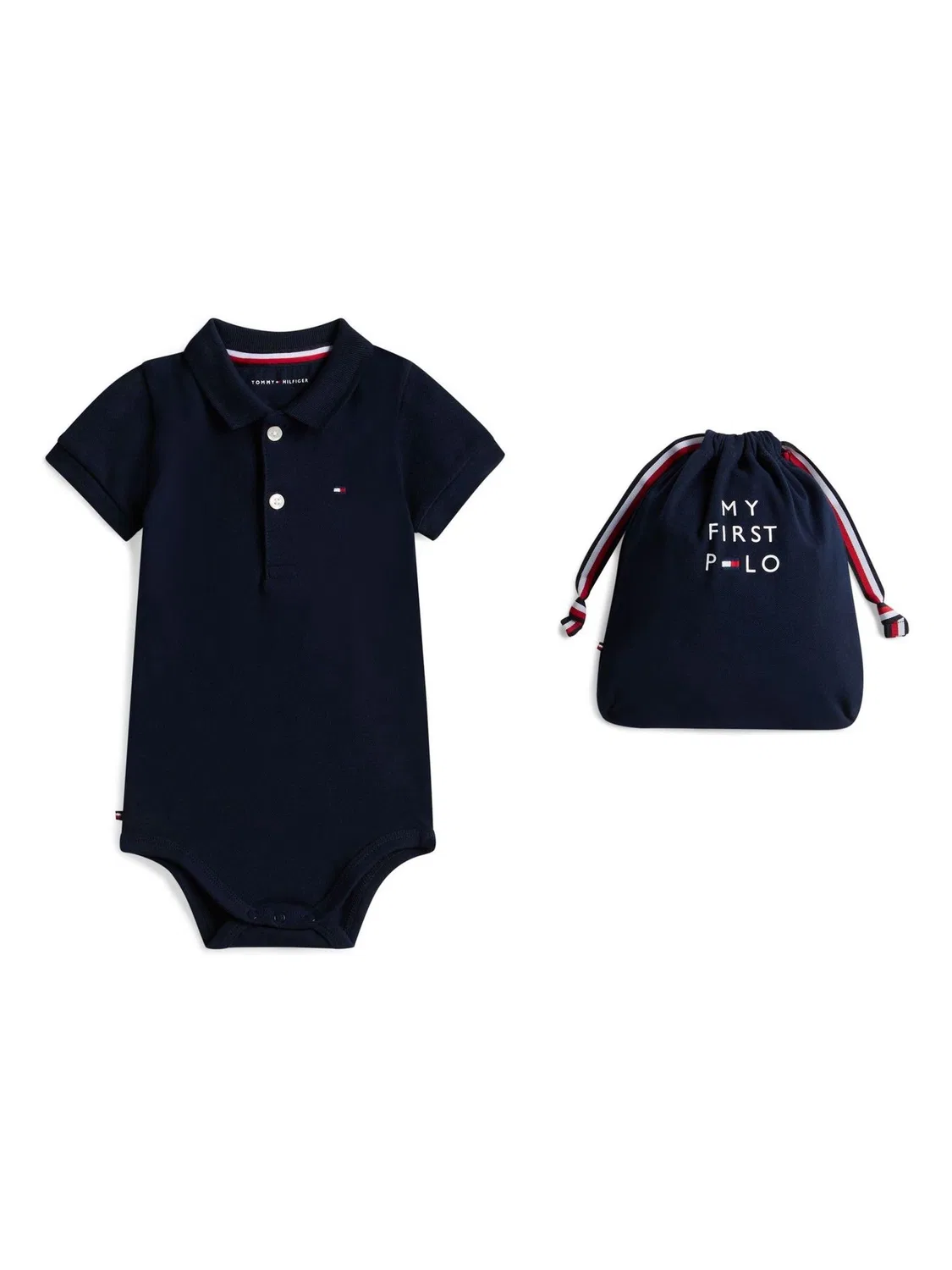 Поло-боди с коротким рукавом Tommy Hilfiger, синий