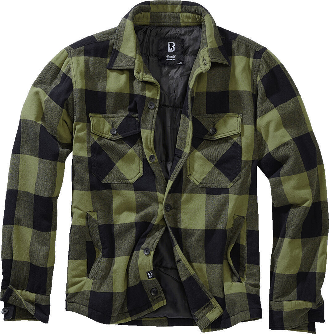 

Куртка Brandit Lumber с капюшоном, черный/оливковый