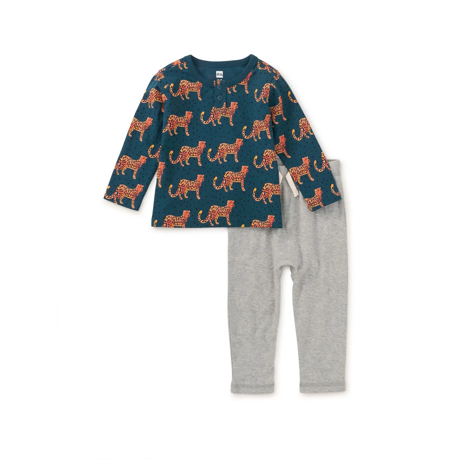 Детский комплект с принтом Henley Baby Set Tea Collection, Anatolian Leopards