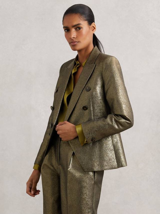 

Пиджак Petite Sienna Metallic Reiss, Gold