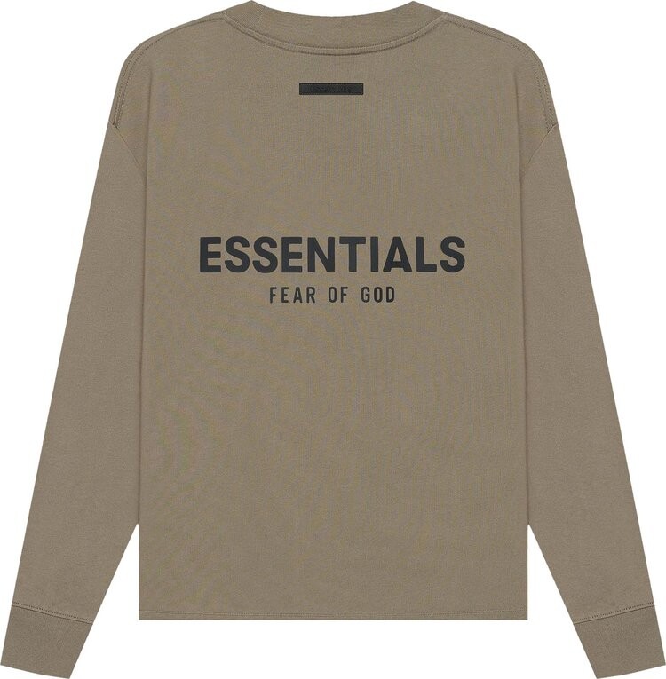 Лонгслив Fear of God Essentials Long-Sleeve Tee 'Taupe', загар — фото 3