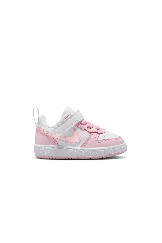 Детские кеды для девочек с принтом Glam Nike, Pink/Byz — фото 2