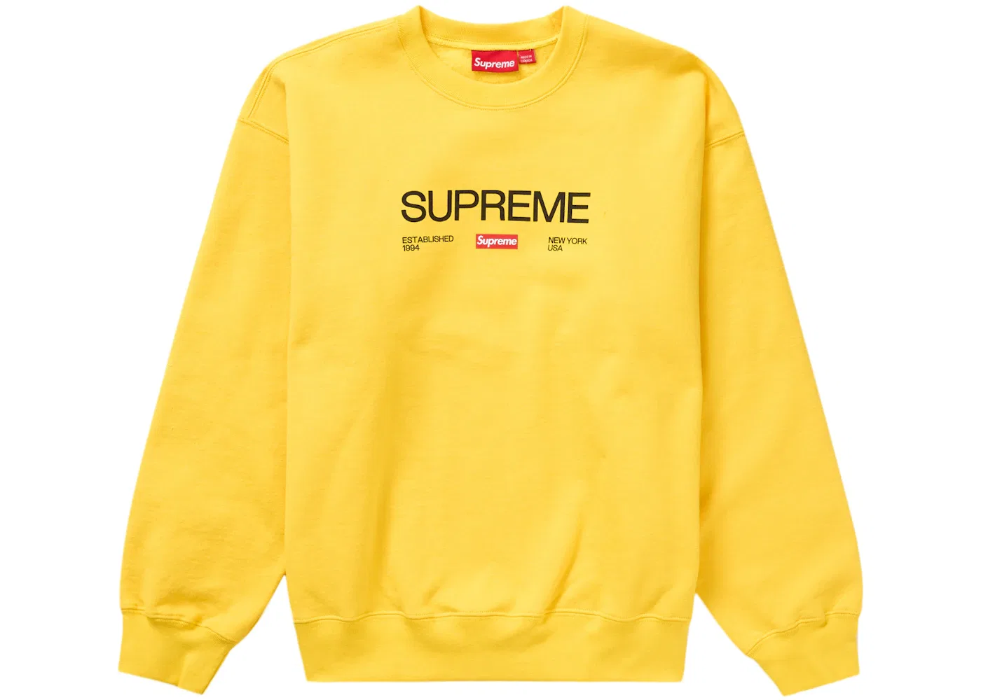 Мужской свитшот с принтом Supreme Crewneck, Yellow