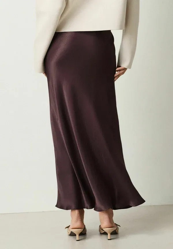 Юбка сатин Maxi skirt Next, chocolate brown, коричневый/шоколадный — фото 3