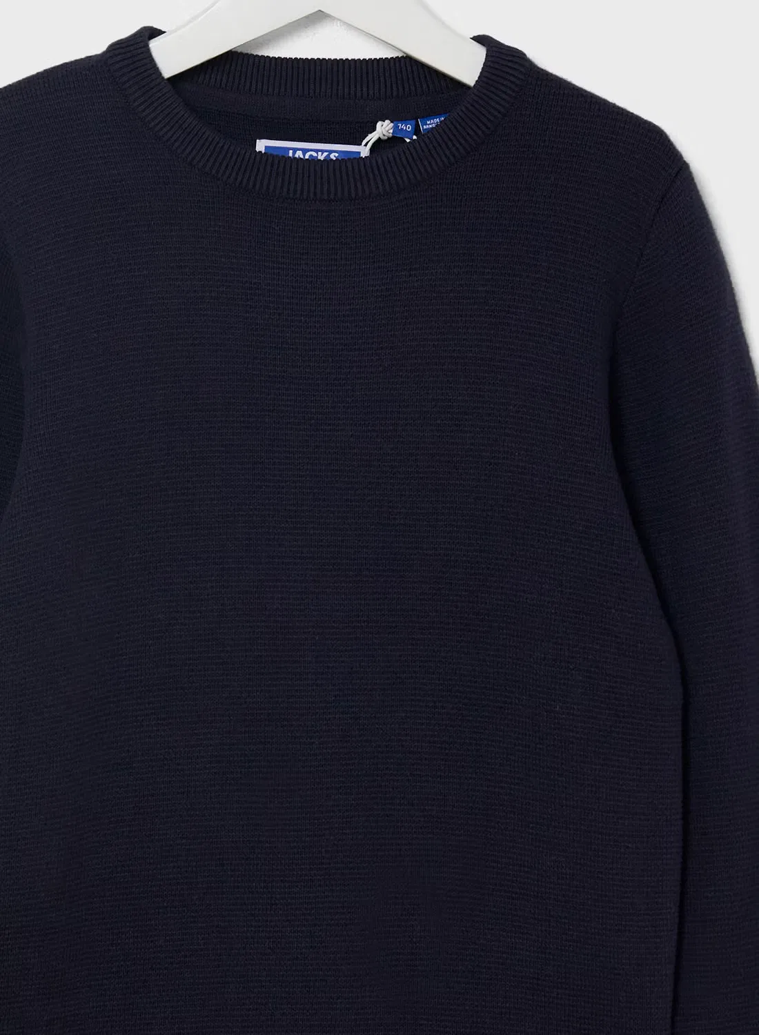 Пуловер с длинным рукавом Jack & Jones Junior, темно-синий — фото 3