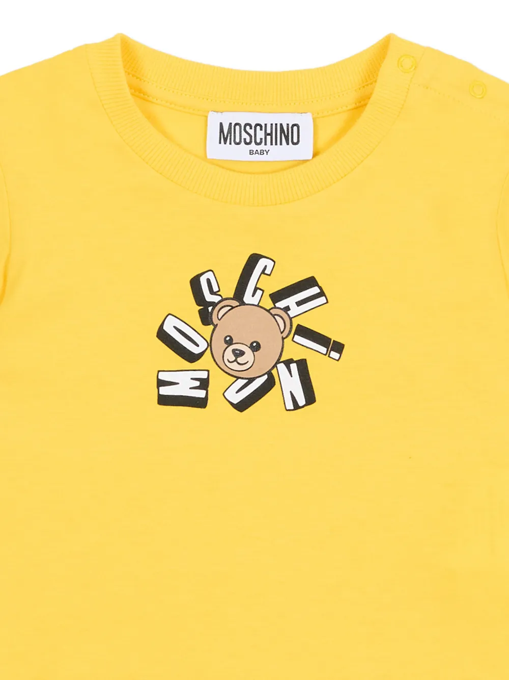 Футболка с короткими рукавами "тедди" Moschino Kids, желтый — фото 3