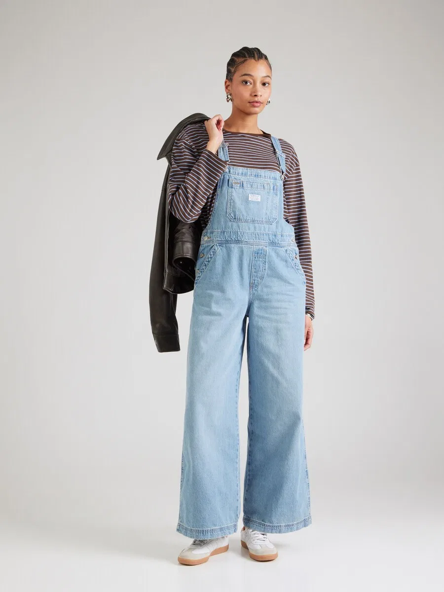 Джинсовый комбинезон LEVI'S с широкими штанинами, размер 'XL Overall', синий деним — фото 3