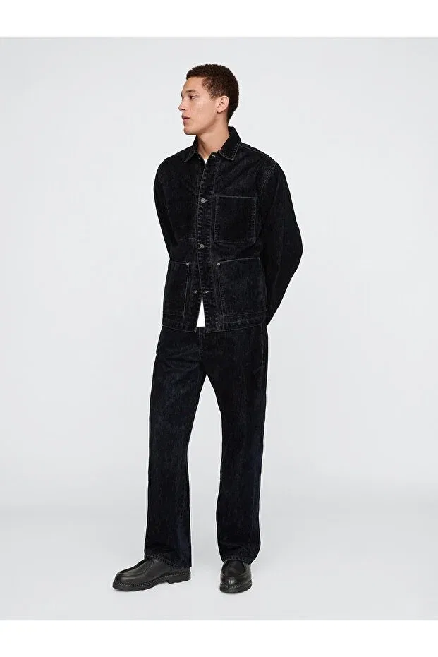 Мужская джинсовая куртка без рукавов Gap, Navy Blue-000 — фото 4