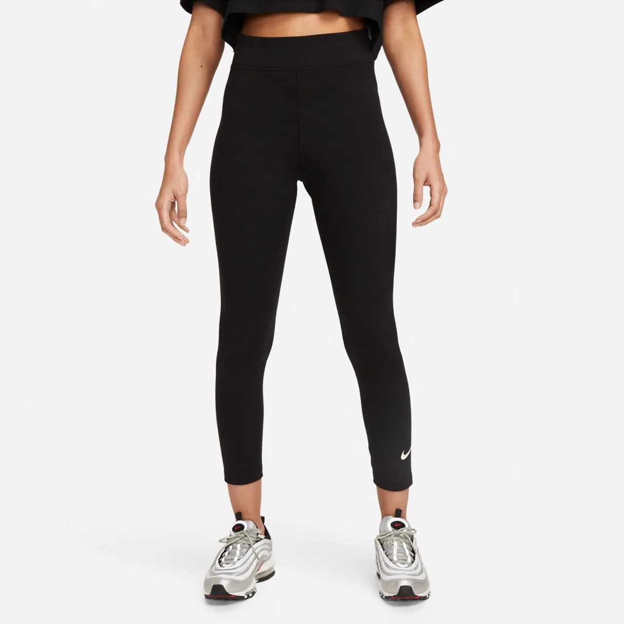 Женские леггинсы 7/8 с высокой посадкой, Nike Classic 7/8 Tights, Nike, Black/White