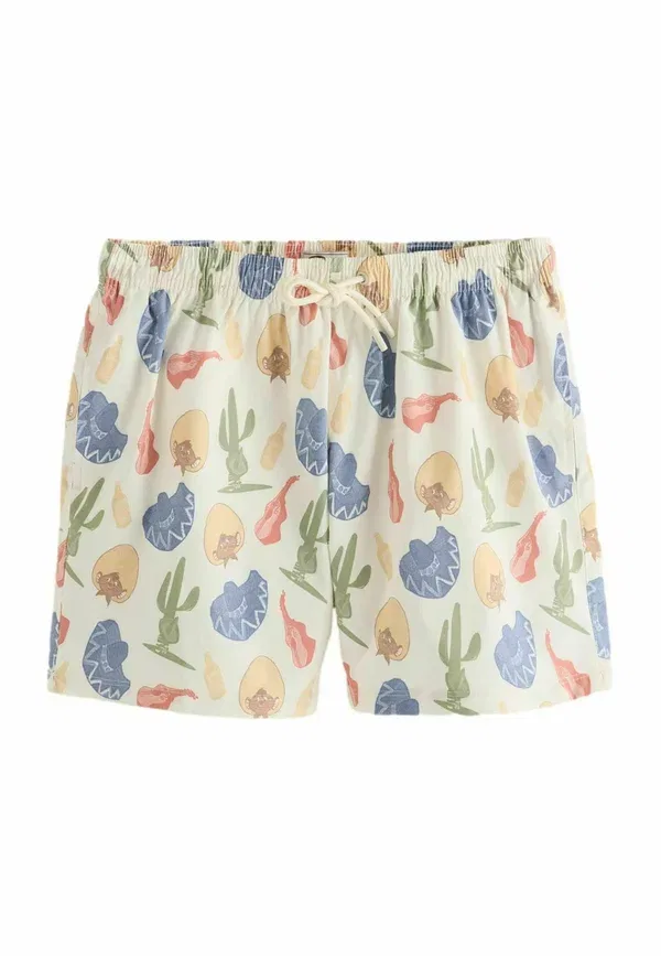 Шорты с принтом Swimming shorts Next, beige, бежевый