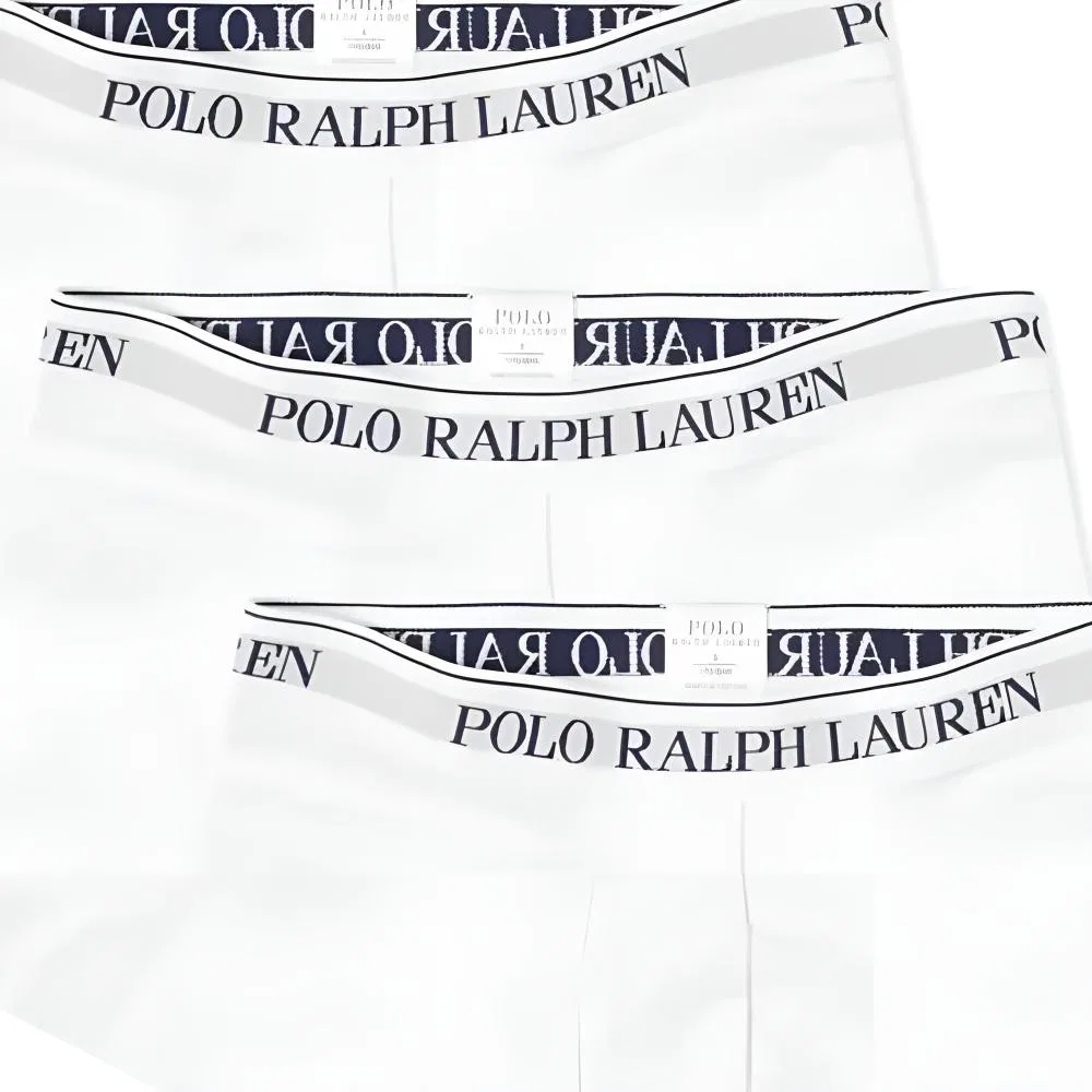 Мужские трусы-боксеры, комплект из 3 штук, Polo Ralph Lauren, White — фото 3