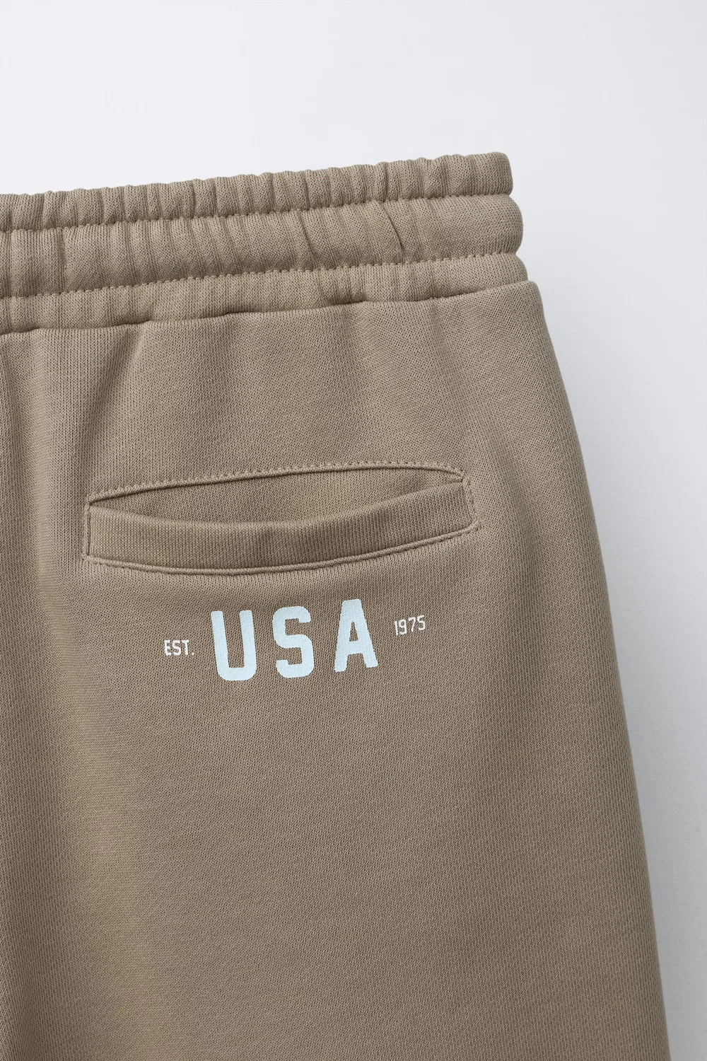 Плюшевые спортивные шорты-бермуды ZARA, Beige — фото 4
