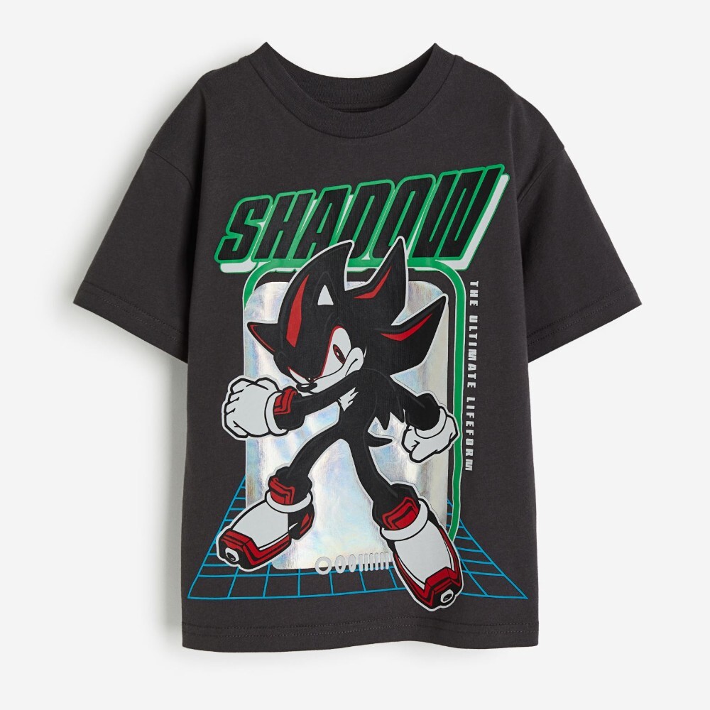 

Футболка H&M Kids Printed Sonic the Hedgehog, черный