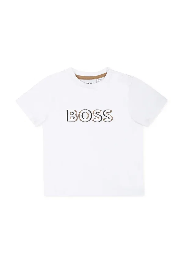 Детская футболка Boss Kidswear, бежевый — фото 2