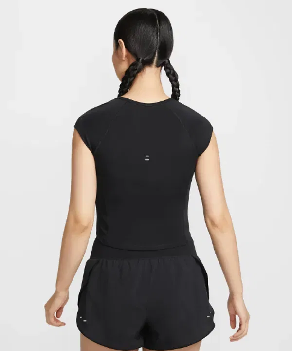 Футболка беговая Tempo Swoosh Dri-FIT, Nike, черный/белый — фото 2