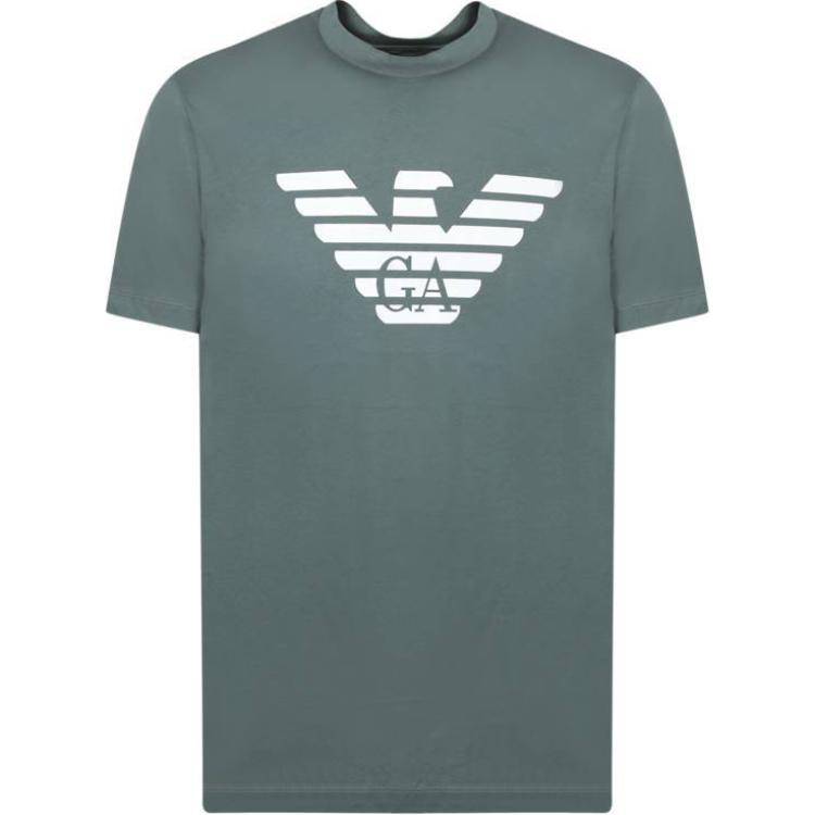 

Футболка с коротким рукавом и круглым вырезом EMPORIO ARMANI, синий