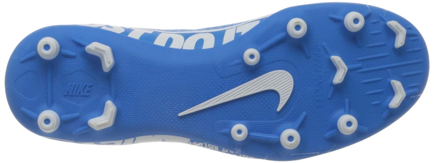 Детские бутсы для мальчиков с тракционной подошвой Vapor 13 Club Fg/Mg NIKE, Blue Hero White Obsidian — фото 4