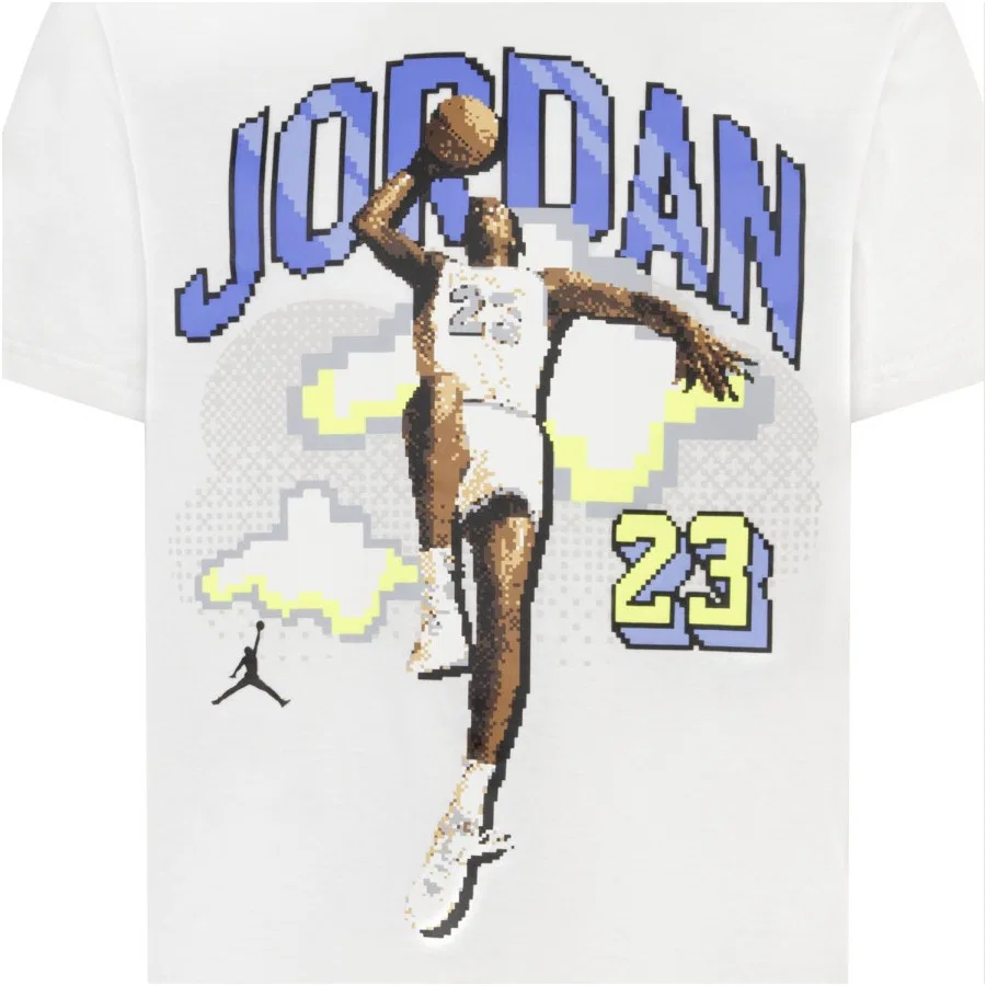 Детская футболка с принтом Jordan Jdb Customızed Aır Dıgı Tee Nike, Черный — фото 2