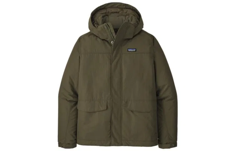 Мужское худи с капюшоном Patagonia Isthmus Puffer Jacket, Potted Green/Basin Green