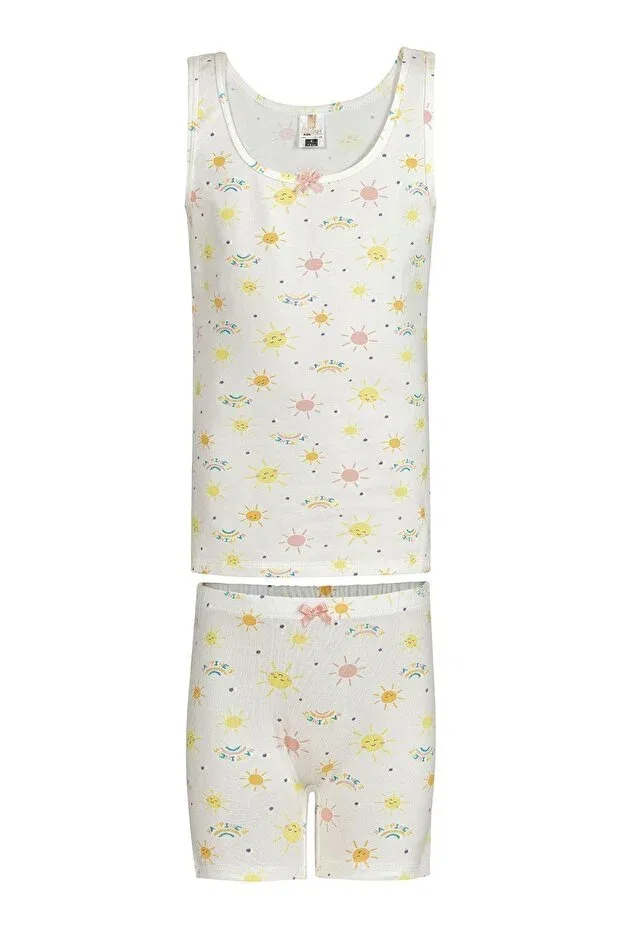 Детский для девочек комплект нижнего белья с толстыми лямками Özkan Underwear, Patterned