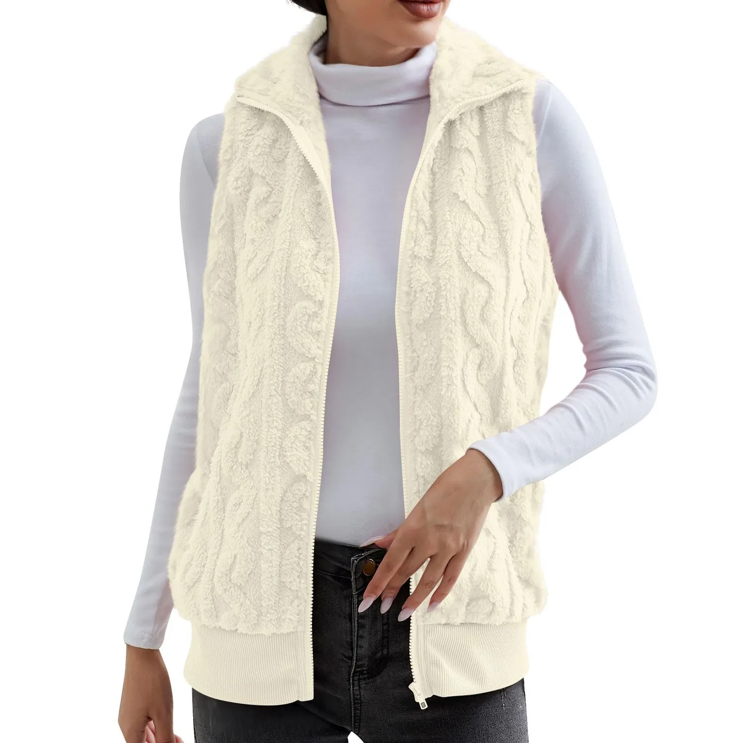Женский утеплённый жилет с флисом Orsacchiotto, Beige