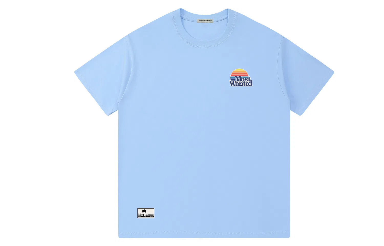 Детская футболка с круглым вырезом плотная Unisex Crew Neck MostwantedLab, Light Blue