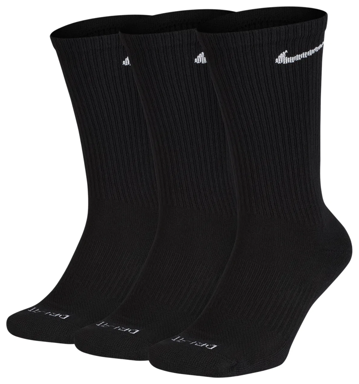 Мужские носки 3 пары Dri-FIT Crew Nike, черный/белый