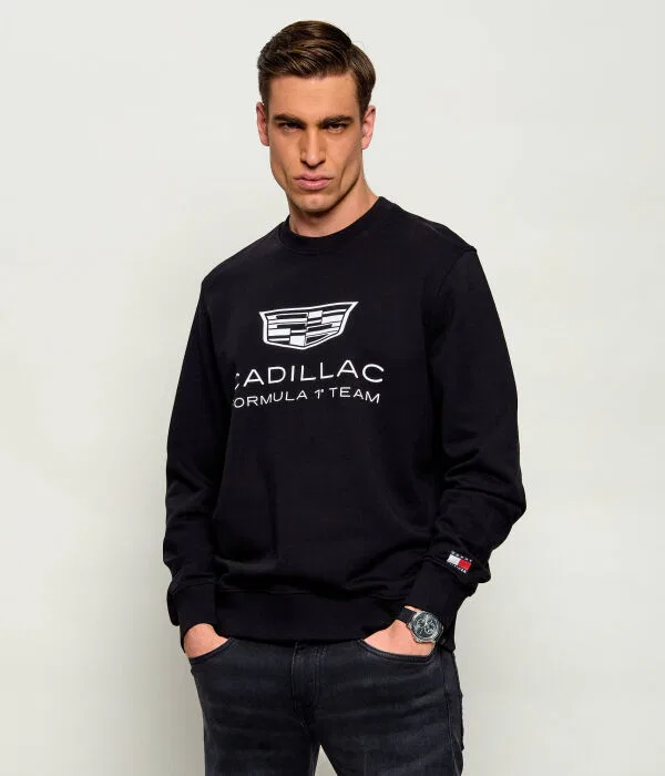 Мужской пуловер с круглым вырезом Tommy Hilfiger X Cadillac Formula 1 Team, Цвет Nero