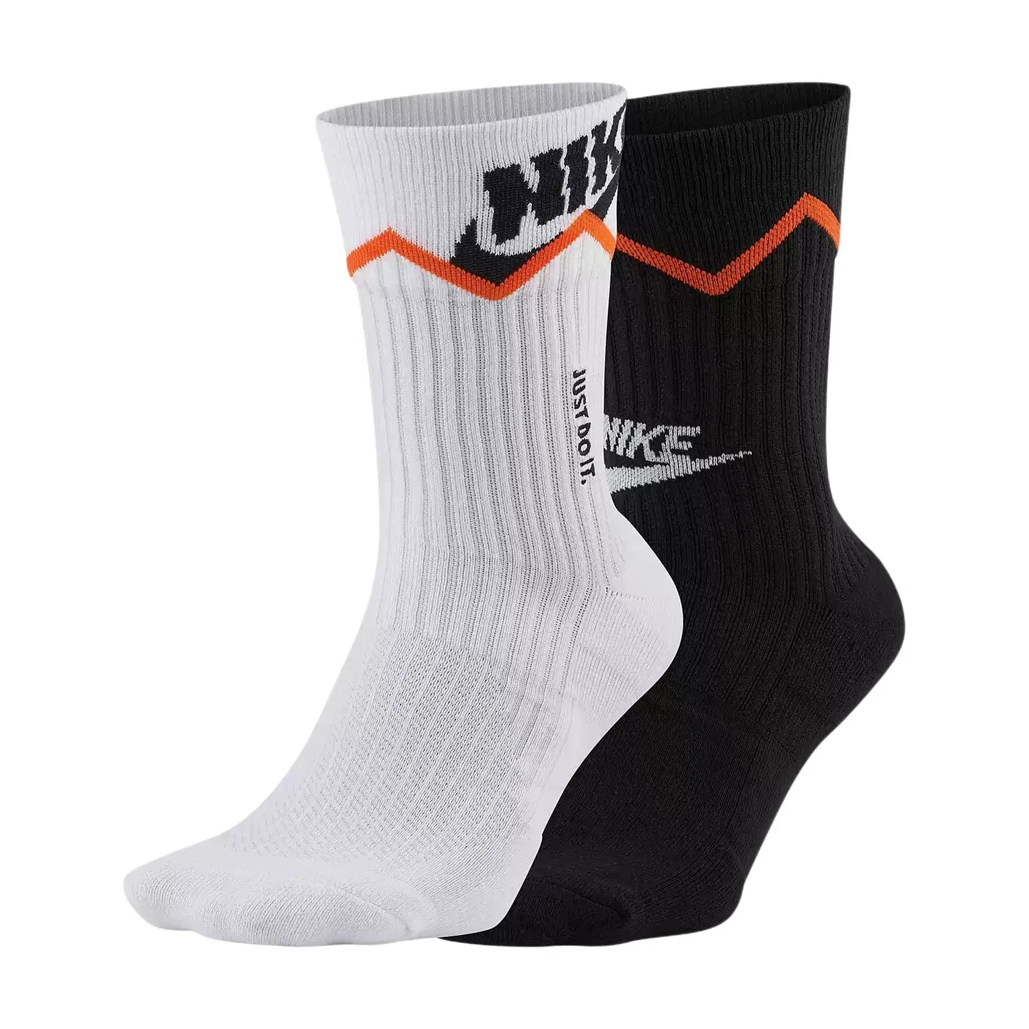 Детские носки с принтом Crew Socks 2 Pack Nike, White Black