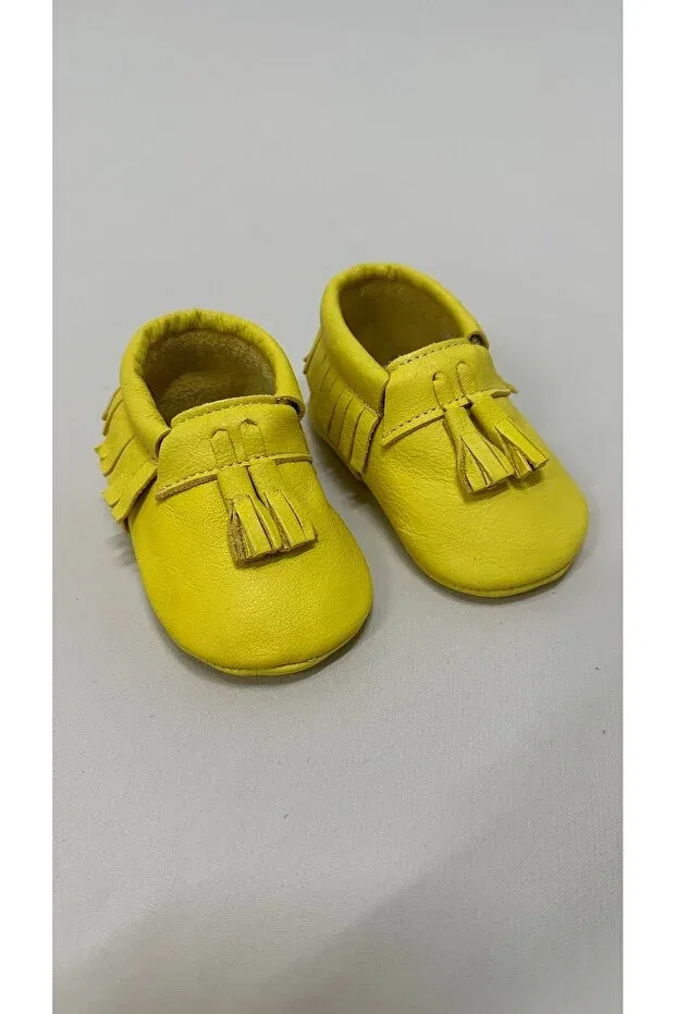 Детские лоферы для мальчиков кожаные Annerüyası, Yellow
