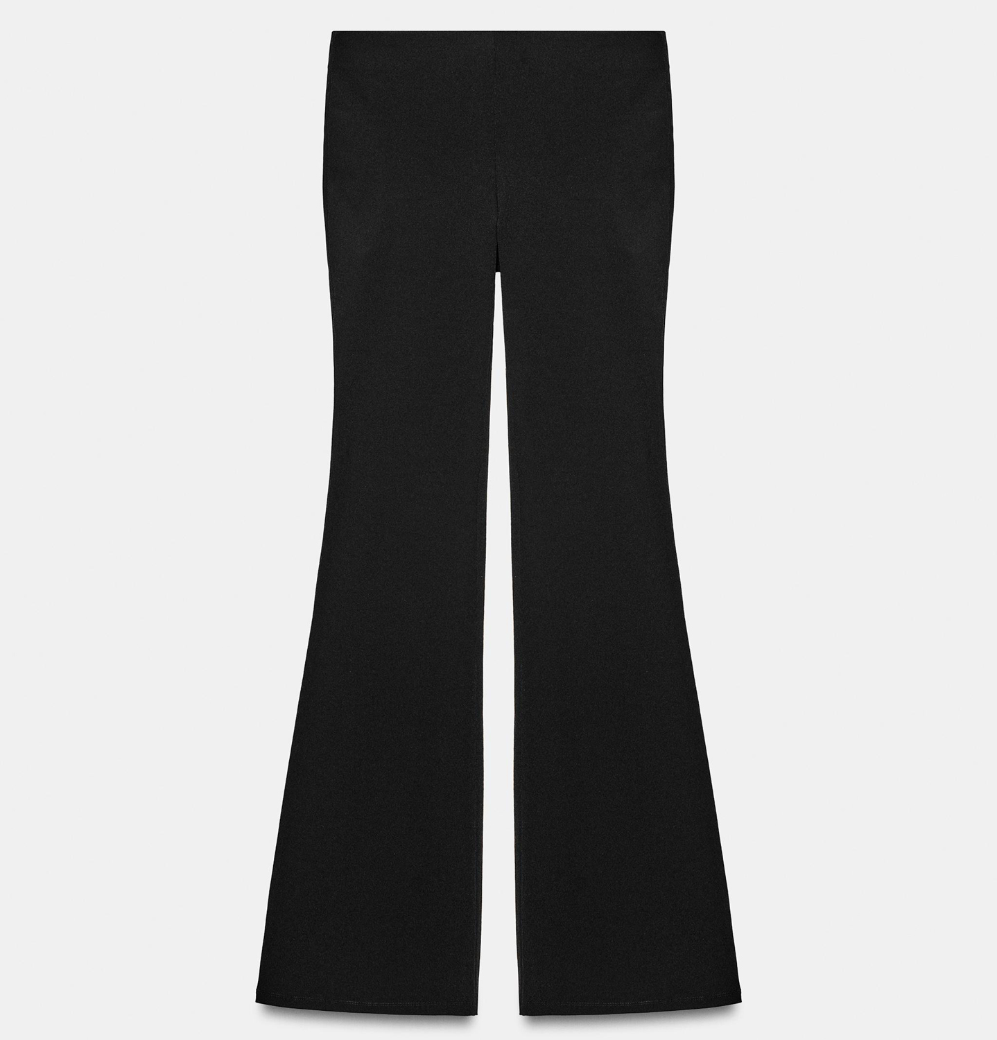Брюки Zara Stretch Flare Dot, черный