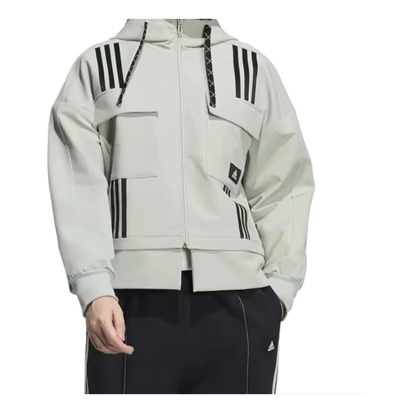 Куртка с принтом DIY Adidas, зеленый — фото 3