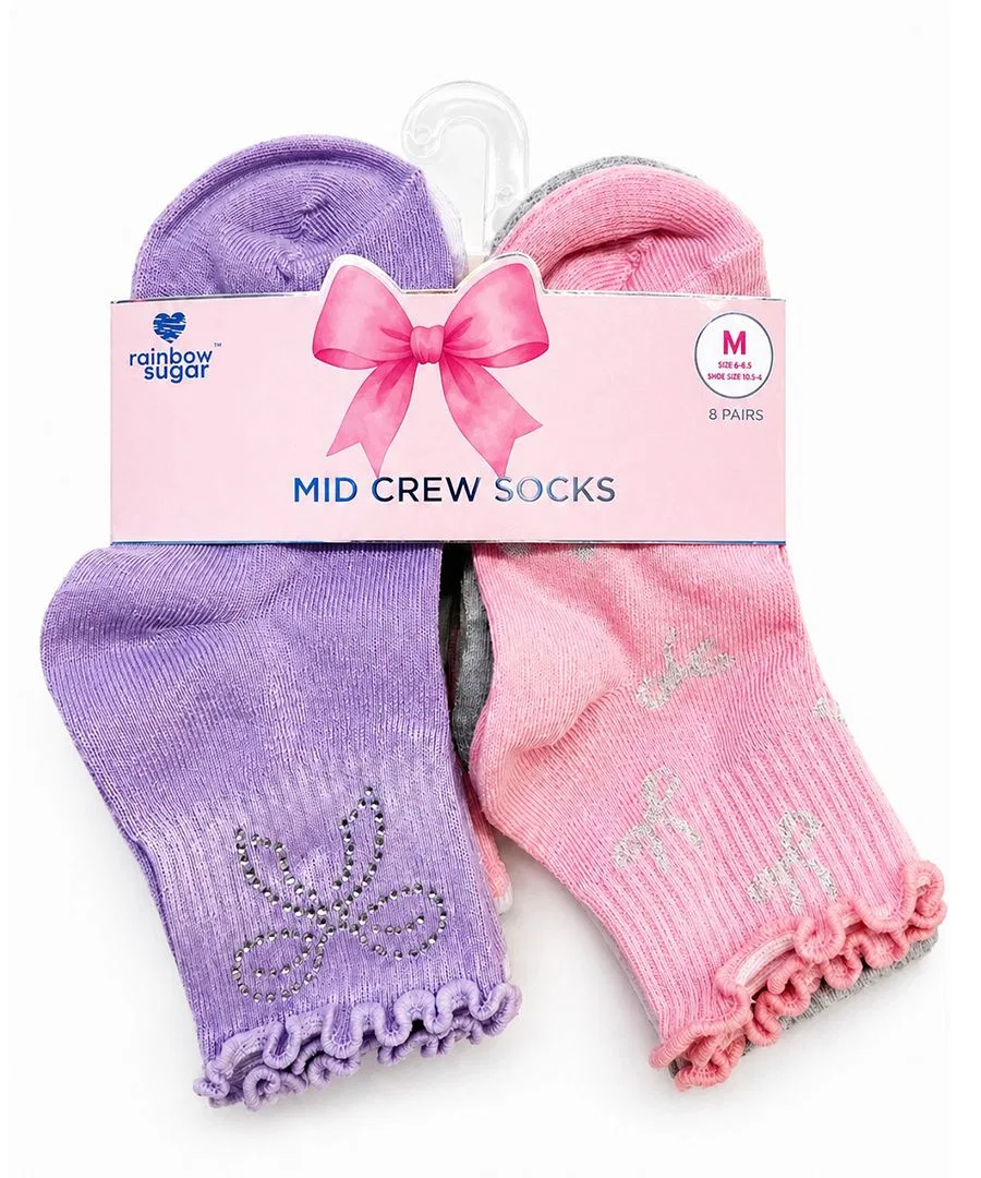 Комплект носков-гольф с блестками, модель Mid Crew Socks Rainbow Sugar, Multi Color — фото 4