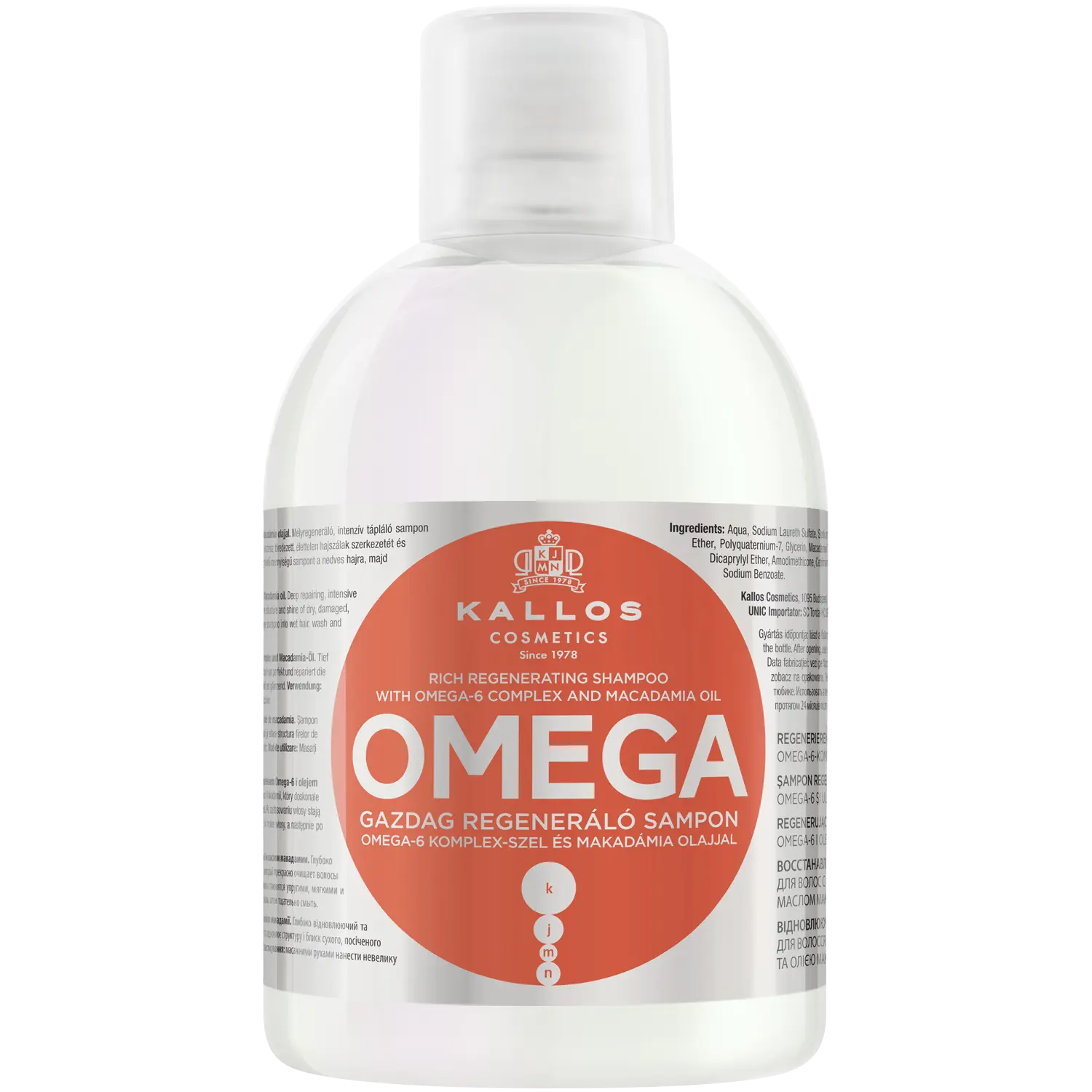 

Kallos Omega питательный шампунь для волос, 1000 мл