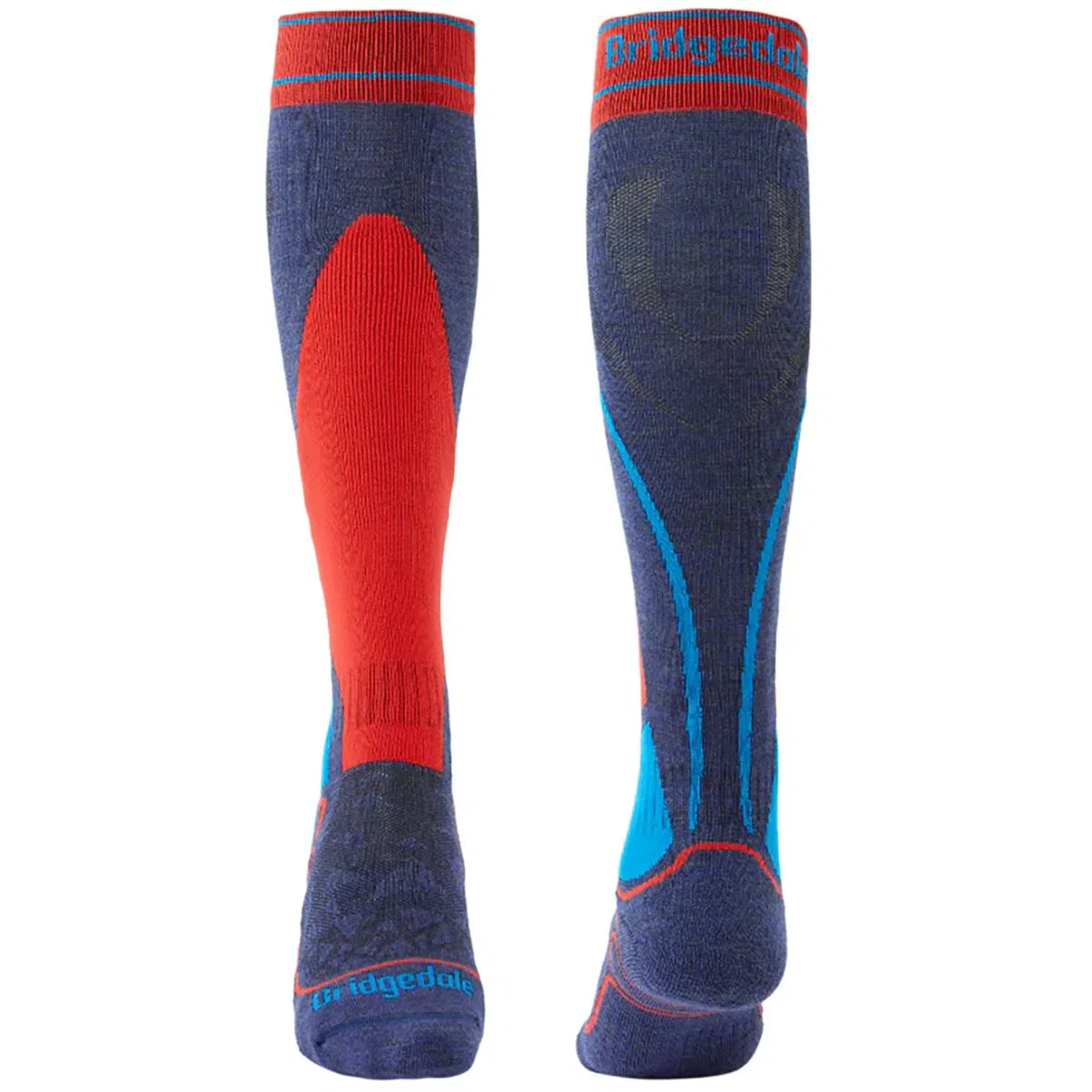 Детские носки для горнолыжного спорта с принтом Ski Racer Merino Endurance Bridgedale, Denim Flame — фото 3