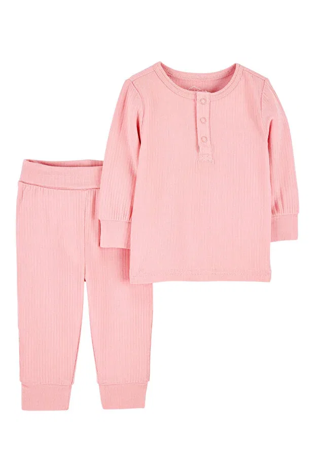 Детский комплект для девочек хлопковый Puresoft 2-Piece Bottom And Top Set Carter'S, Pink