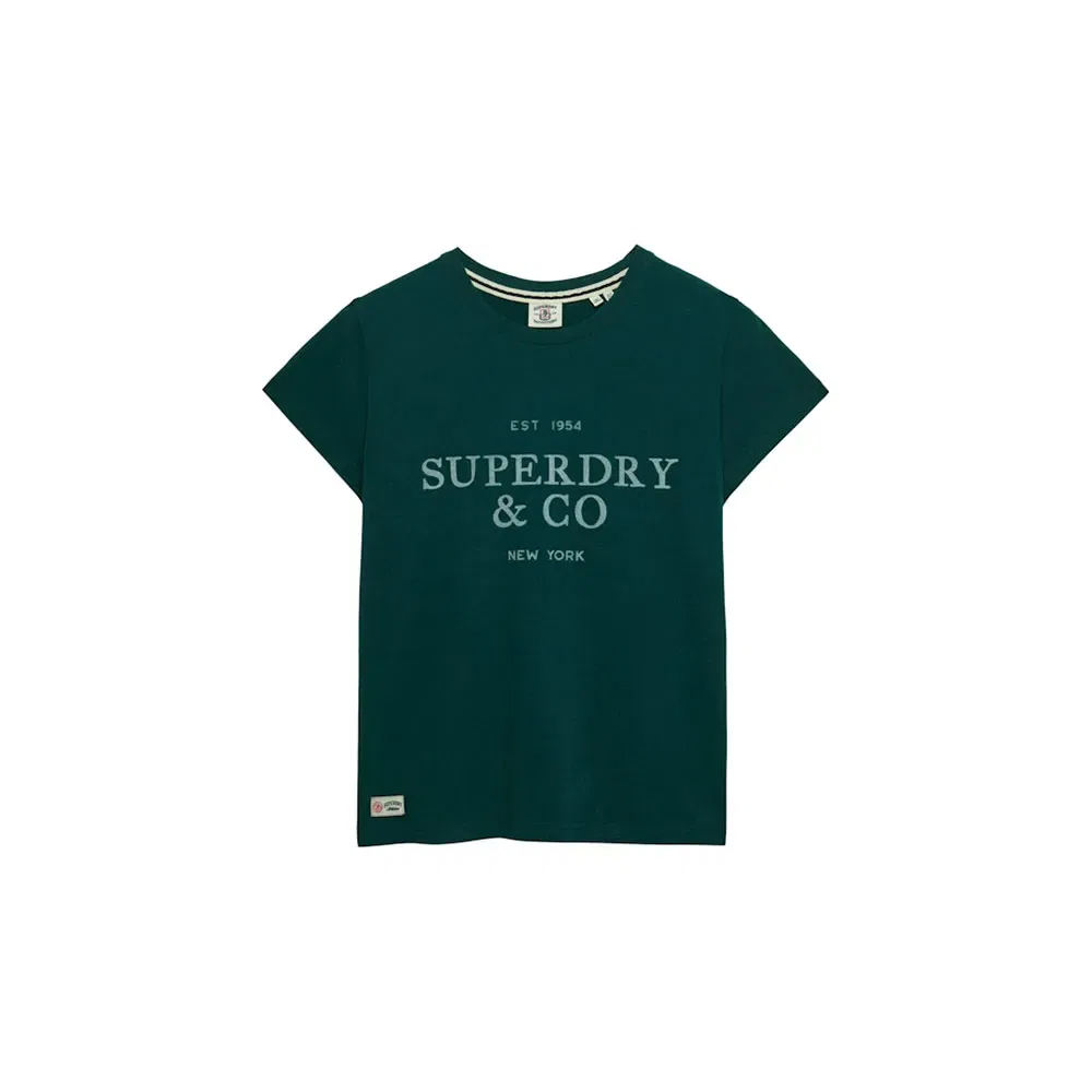 Футболка с коротким рукавом Luxe Casual Classic Superdry, зеленый — фото 3