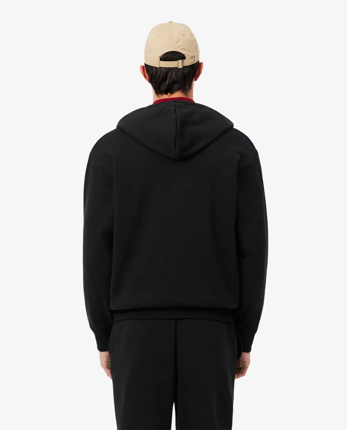 Худи мужская Lacoste с капюшоном, органический хлопок, Negro — фото 2