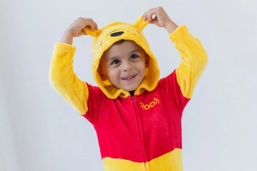 Детский комбинезон-пижама Cosplay Hooded One Piece Winnie the Pooh, Pooh Yellow Red — фото 4