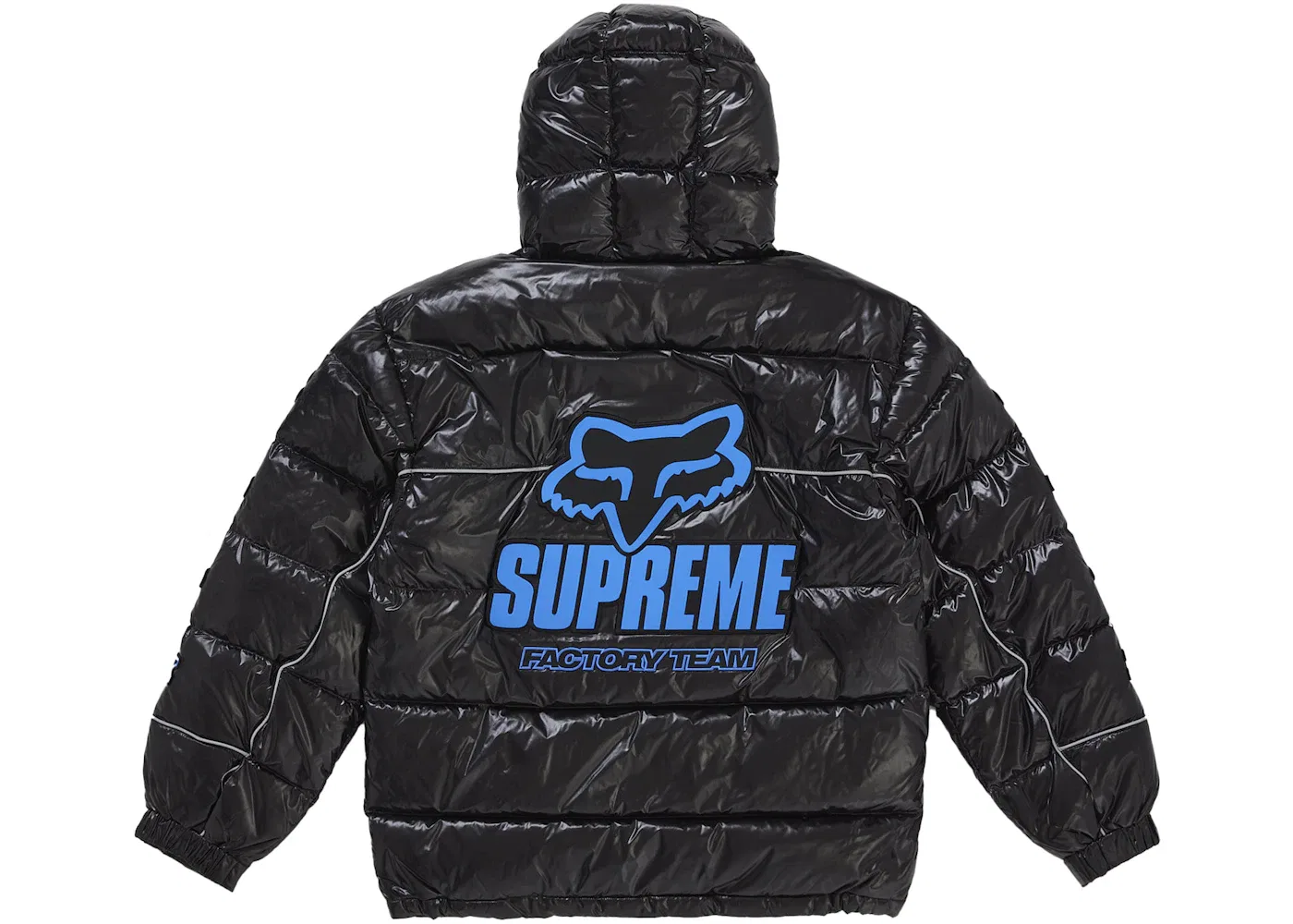 Мужская пуховая куртка с глянцевым покрытием Supreme Fox Racing, Black — фото 4