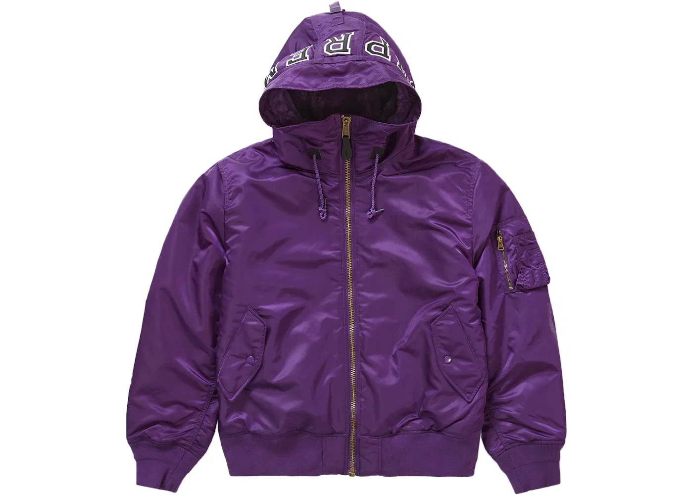 Мужская куртка-бомбер с капюшоном MA-1 Supreme, Purple