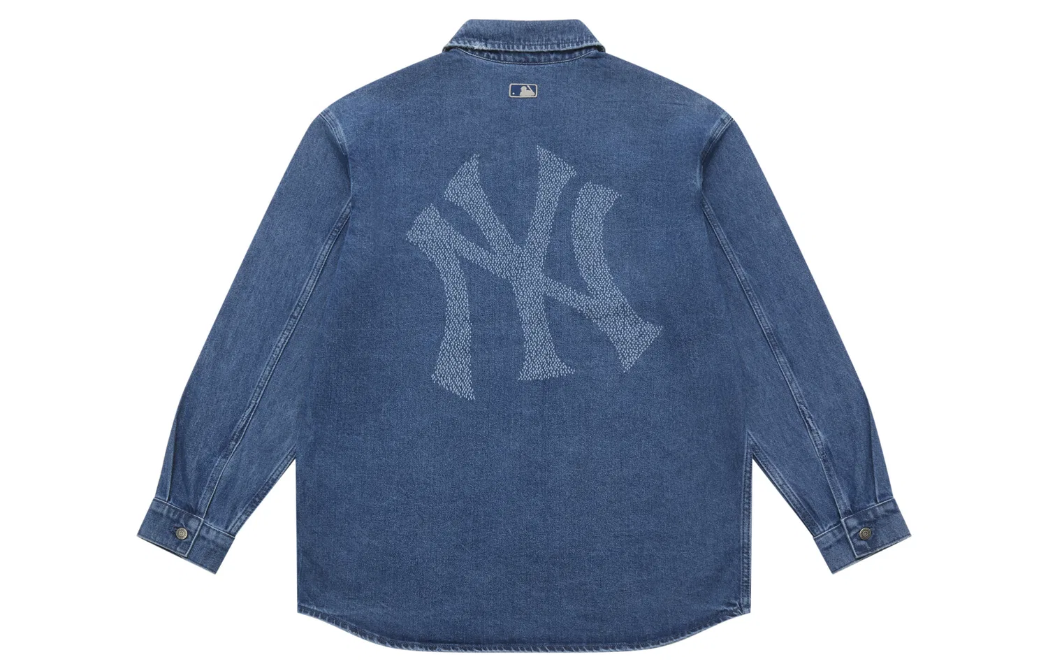 Детская джинсовая рубашка с длинным рукавом MLB New York Yankees Basic Collection 25FW, Indigo