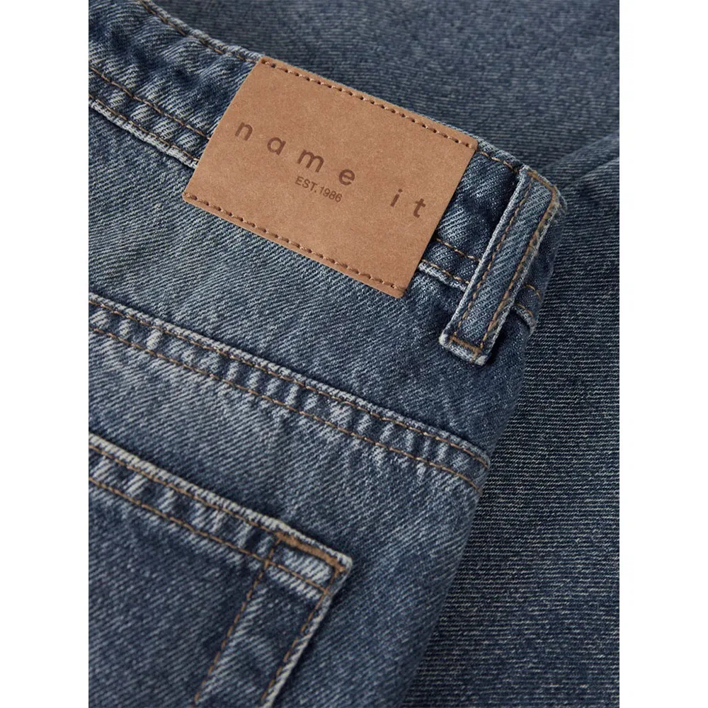 Детские джинсы свободного кроя с регулируемой талией Ryan Loose Fit 5760 Name it, Blue — фото 4