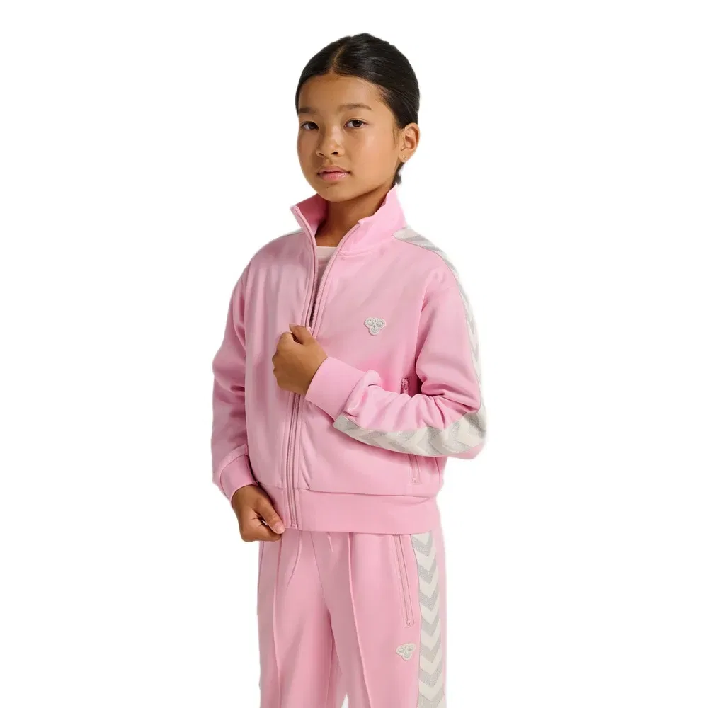 Детская куртка для девочек с принтом Hummel Regular Poly Tape, Pink