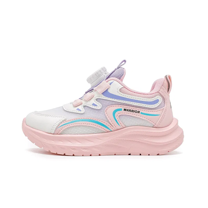 Детские кроссовки с сетчатым верхом Beige Purple Pink WARRIOR