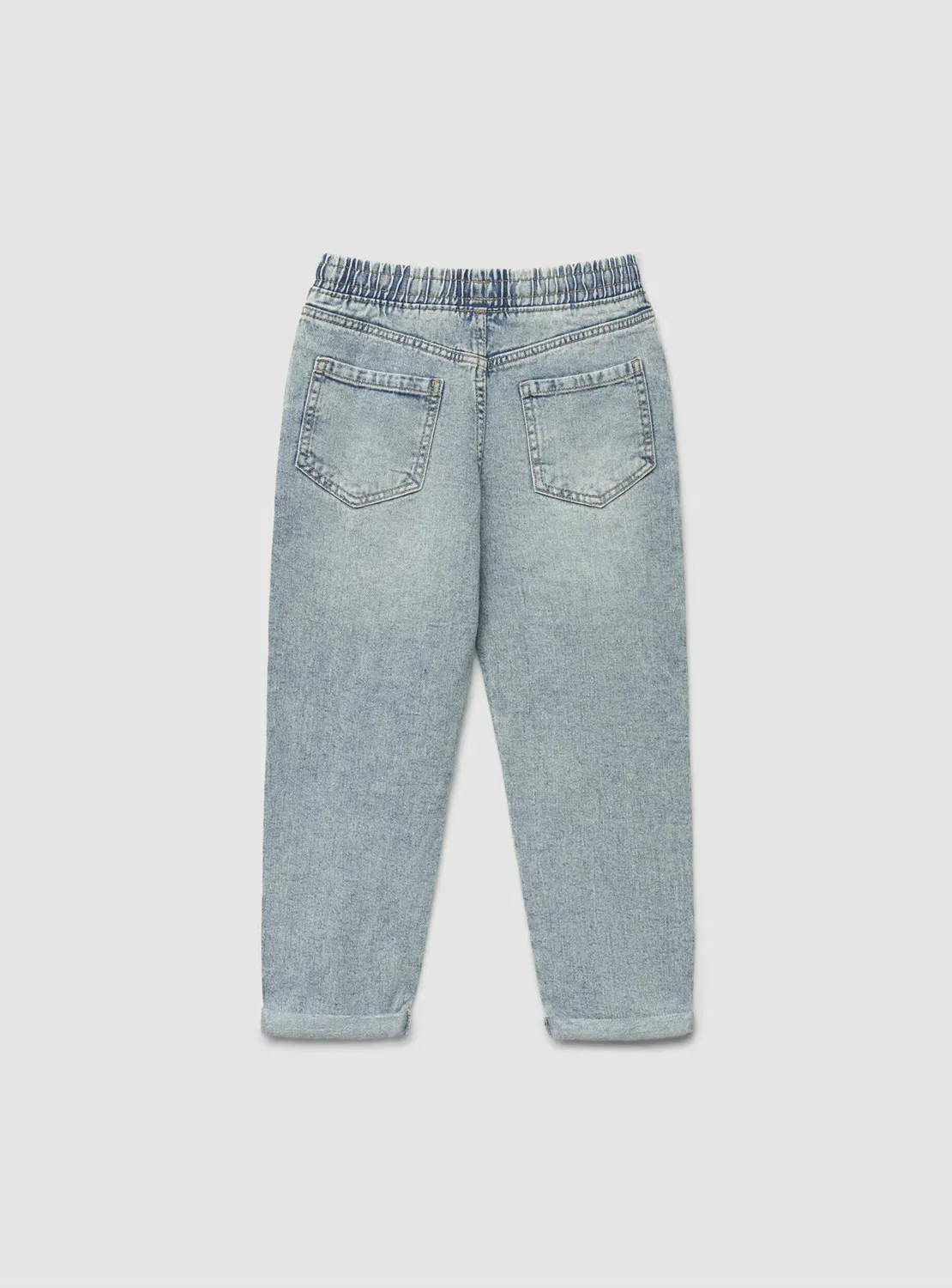 Pantalone Jeans Lungo Con rotture - джинсы свободного кроя Terranova, Light Blue-Denim — фото 2