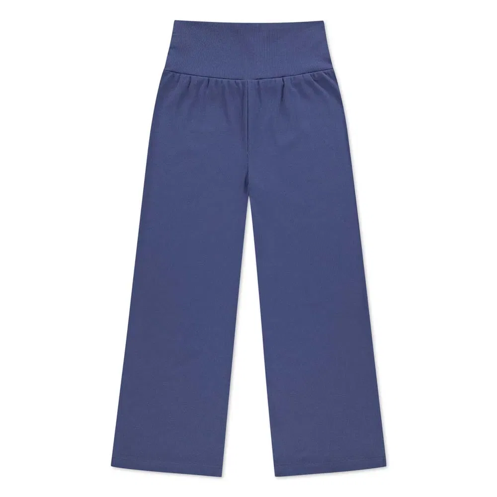 Детские спортивные штаны для девочек Folddown Ribbed Converse kids, Blue — фото 2
